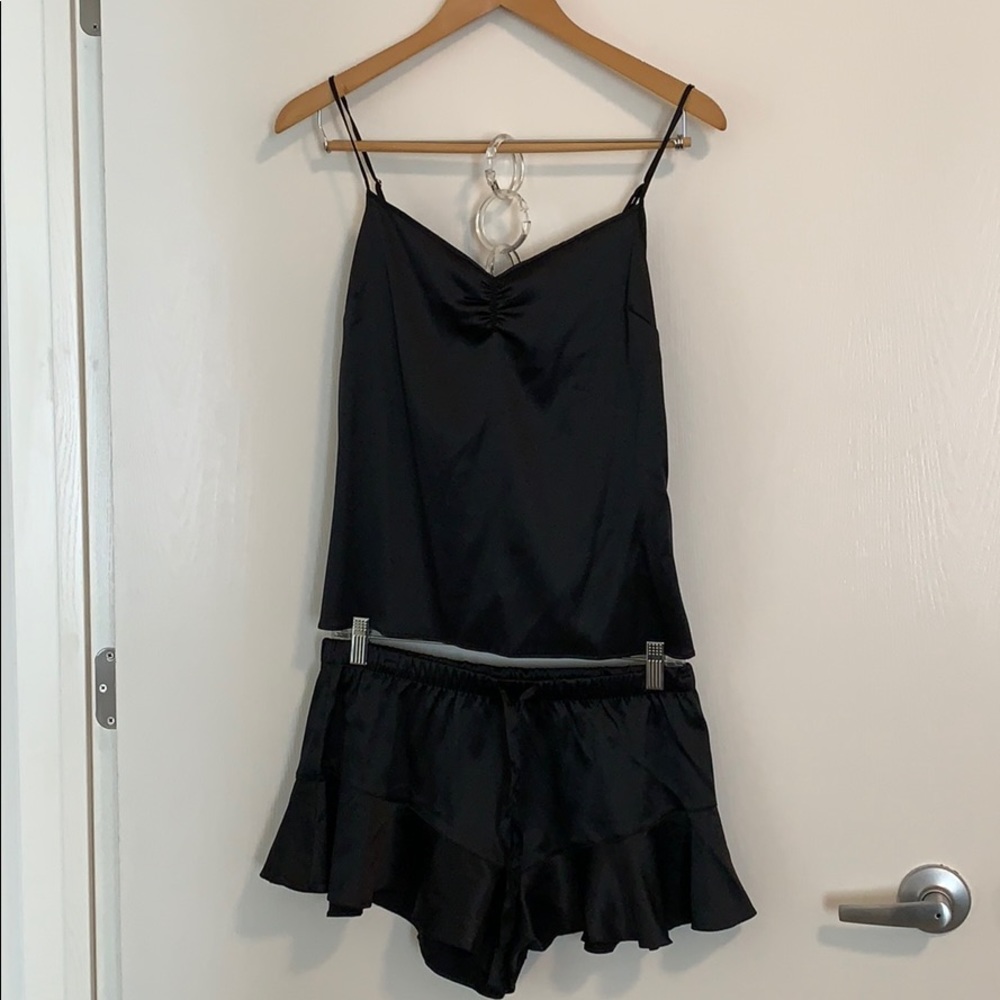 NWT! Victoria Secret black cami and short set